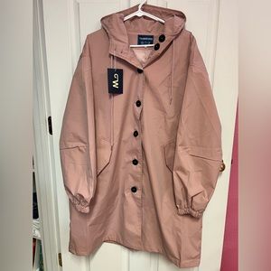 NWT!! WATER RESISTANT HOODED WINDBREAKER RAIN JACKET Size 3XL